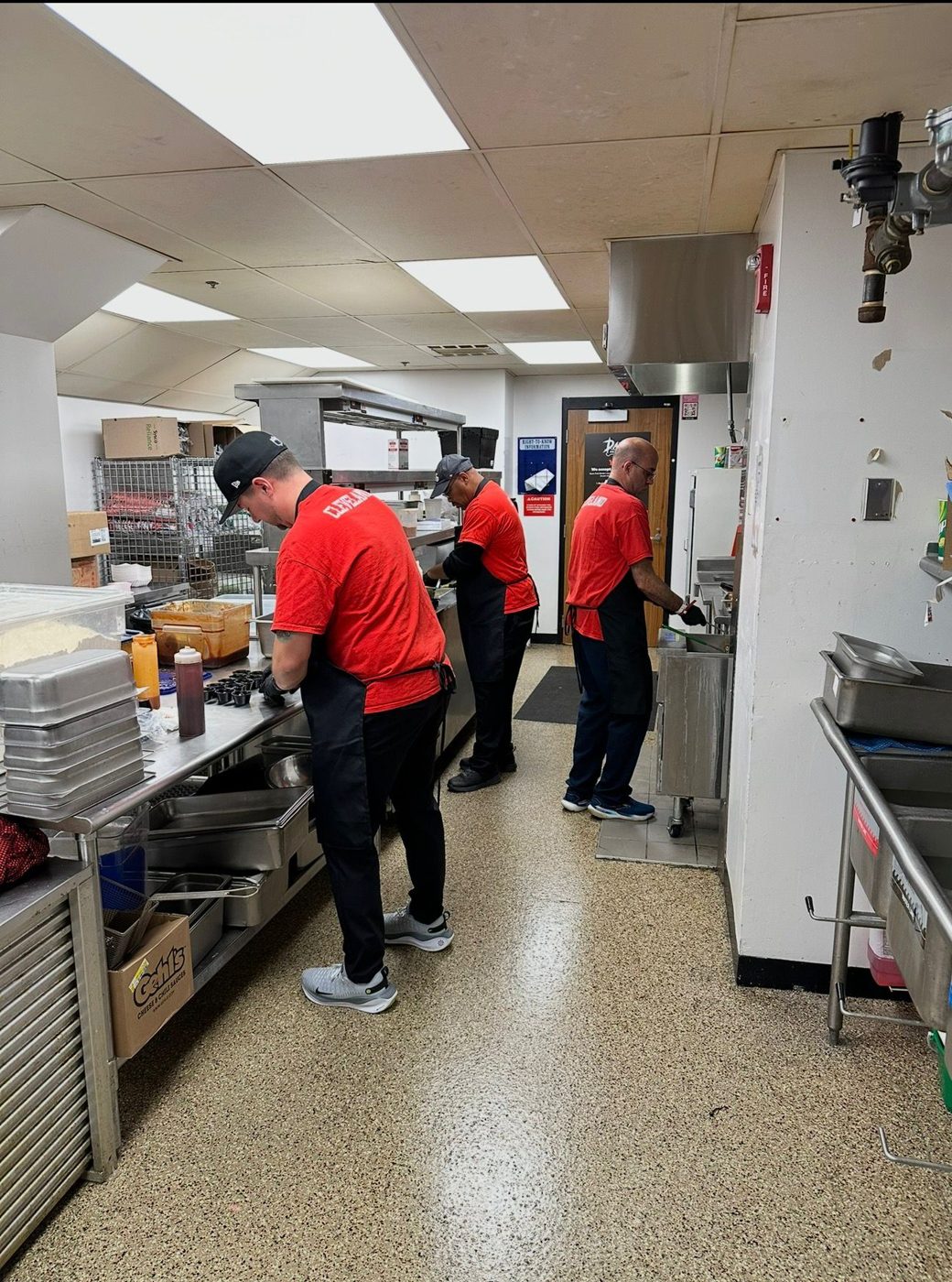 Sauce The City crew on the kitchen line